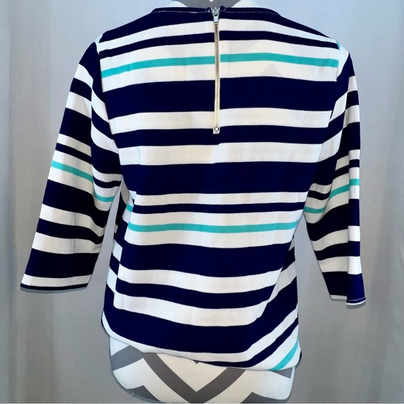 Everly White and Blue Striped Top - Picture 3 of 9
